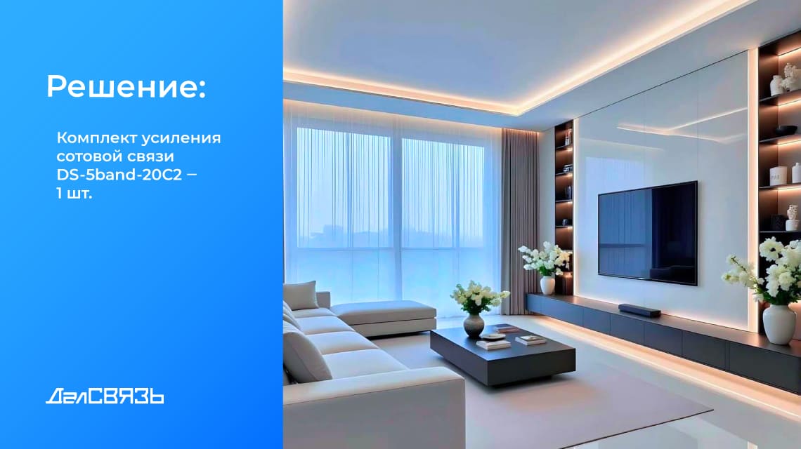 осле установки системы уровень сигнала в проблемных зонах был выровнен до стабильных значений